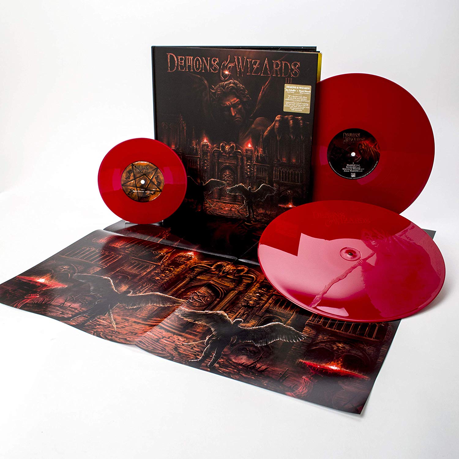 Demon and Wizards - III Deluxe Ltd Ed. Artbook 2LP with etched side D + 7", poster & CD